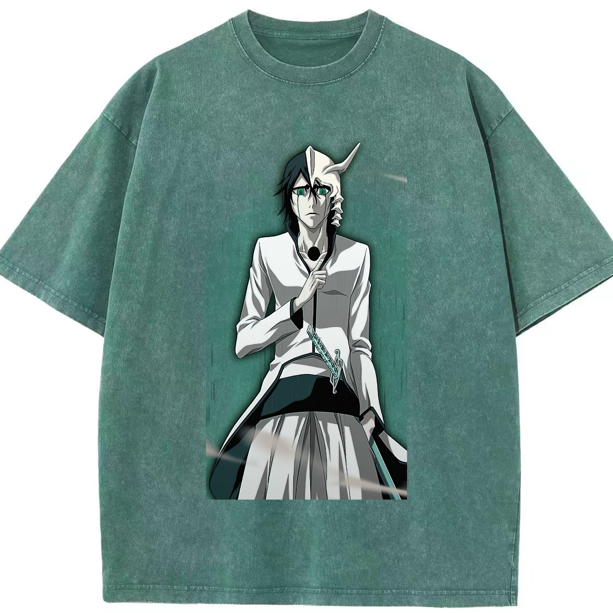 （画像用） ブリーチ ウルキオラ·シファー BLEACH Ulquiorra cifer 綿100% ヴィンテージ風 半袖Tシャツ（フロントプリント）